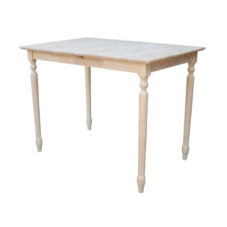 International Concepts Rectangle Table with Butterfly Extension, Unfinished, 32 W, 48 L, 36 in H, Wood, Unfinished K-T32X-336T